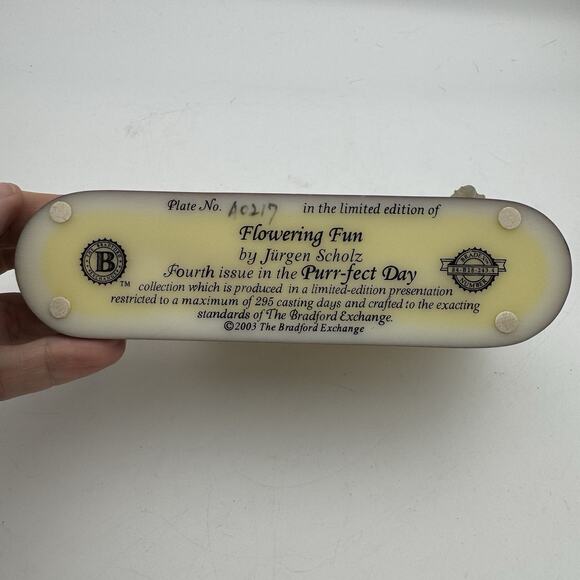 RARE - Set of 4 Bradford Jurgen Scholz Ltd Ed Purr-Fect Day Cat Kitten Figurines - Picture 13 of 13